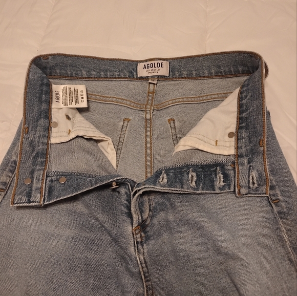 AGOLDE Revolve Nico Jean High Rise Slim Fit in Embark Wash, A093 1090, Size 25 - Picture 11 of 16